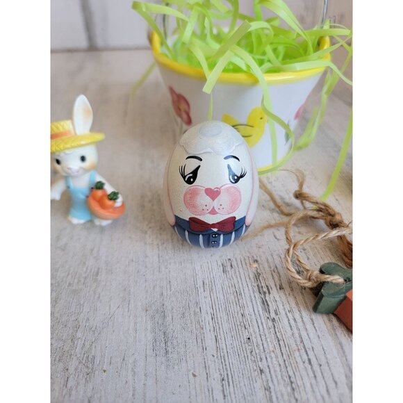 Unique‎ Easter variety basket Bunny eggs home decor set figure - Picture 3 of 11